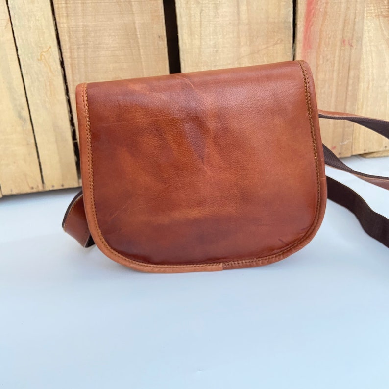 Leather Crossbody bag, Leather bag, Leather Saddle Bag, Leather Satchel Christmas Gift Leather Purse Crossbody, Leather Handbag Gift For Her image 7