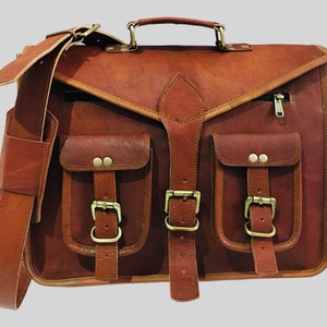 Sac besace personnalisé en cuir pour ordinateur portable pour homme Sac bandoulière pour ordinateur portable fait main en cuir pour homme femme sacoche cadeau pour lui