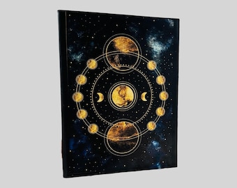 Leather 3 Inch Ring Binder, Leather Portfolio For Men, Triple Moon Binder, 9x11.5 Paper Holder Binder, Leather Organizer, Gift For Him
