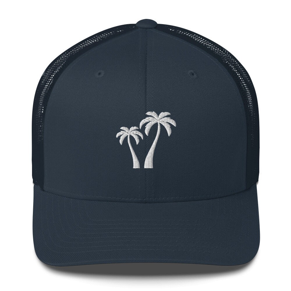 Palm Tree Hat embroidered Trucker Cap Tree Hat Island Cap Etsy UK