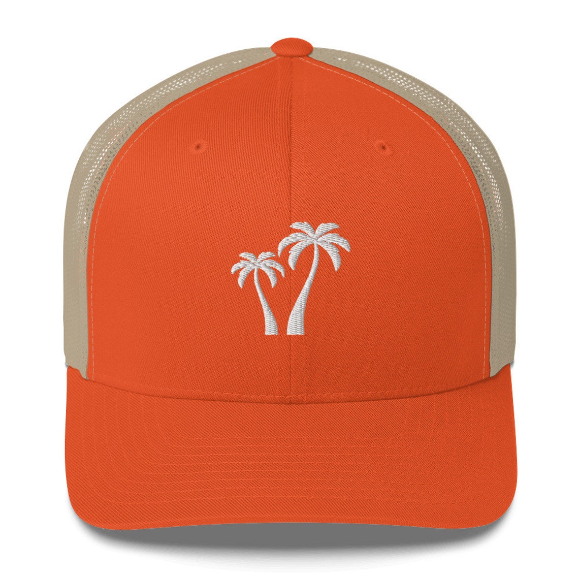 Palm Tree Hat embroidered Trucker Cap Tree Hat Island Cap Etsy UK