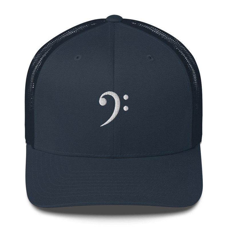 Music Notes Hat Embroidered Trucker Cap Bass Clef Hat | Etsy