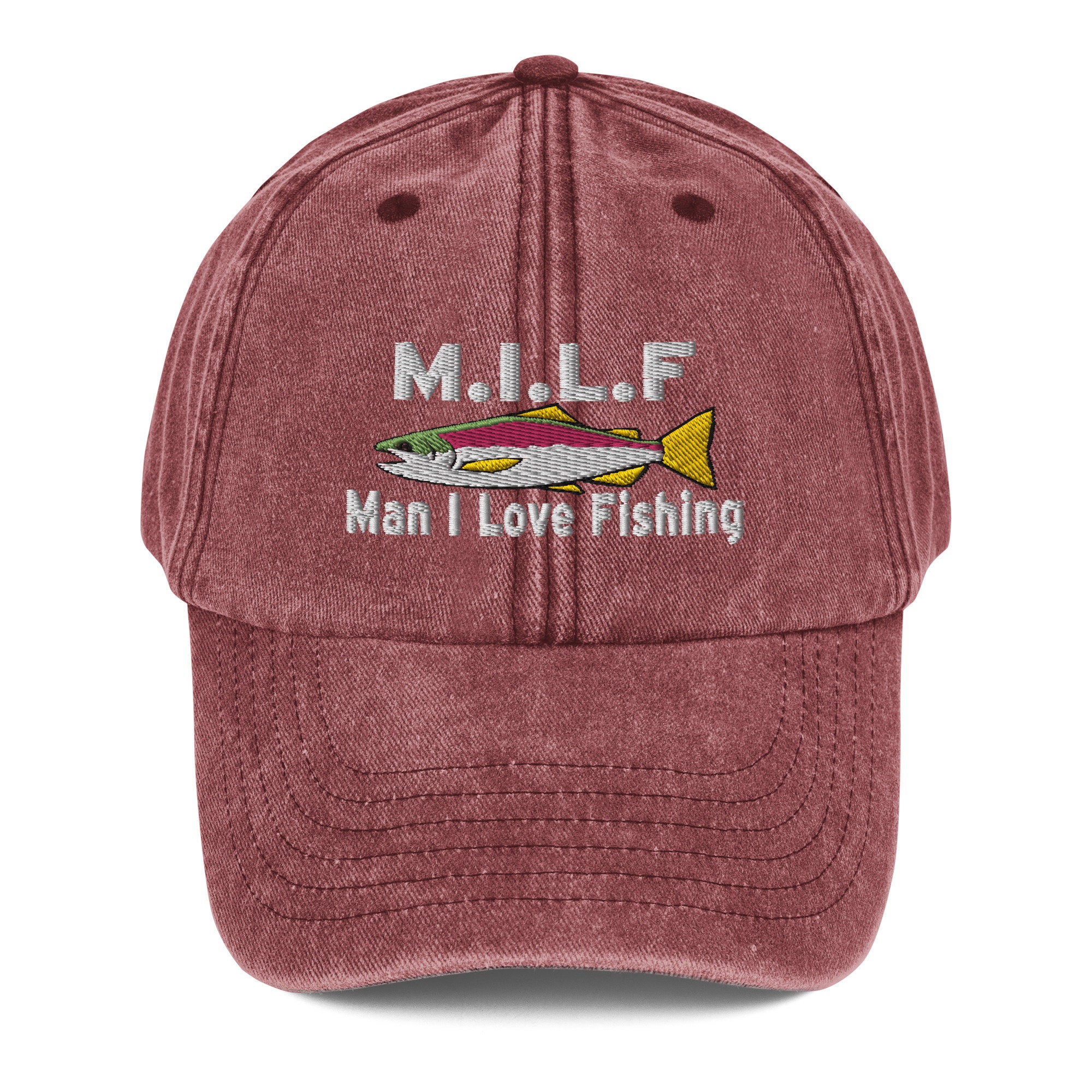 MILF, Man I Love Fishing Hat embroidered Vintage Hat, Funny