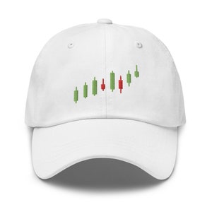 Chapéu de pai do mercado de ações, chapéu de pai bordado, gráficos de trader de velas, opções, forex, investimento em criptomoedas, negociação de criptomoedas, boné de touro