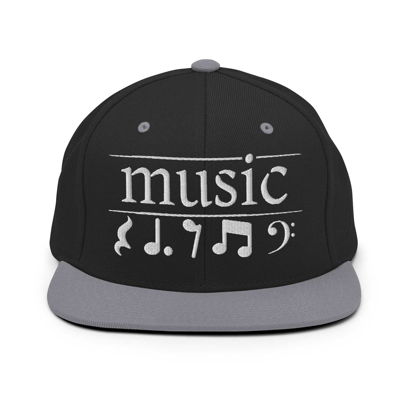 Music Notes Embroidered Snapback Hat, Music Notation Hat, Music Artist ...