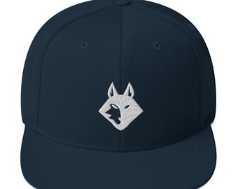 Wolf Hat (Embroidered Snapback Hat), Hunting Hat, Wolf Cap