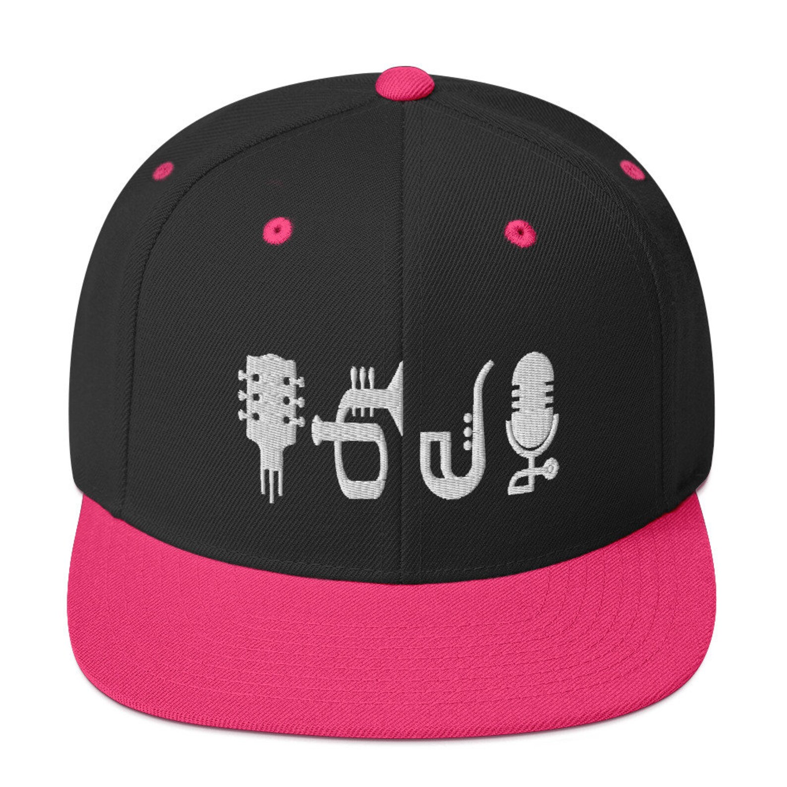 Musical Instrument Hat Embroidered Snapback Hat Music Hat Etsy