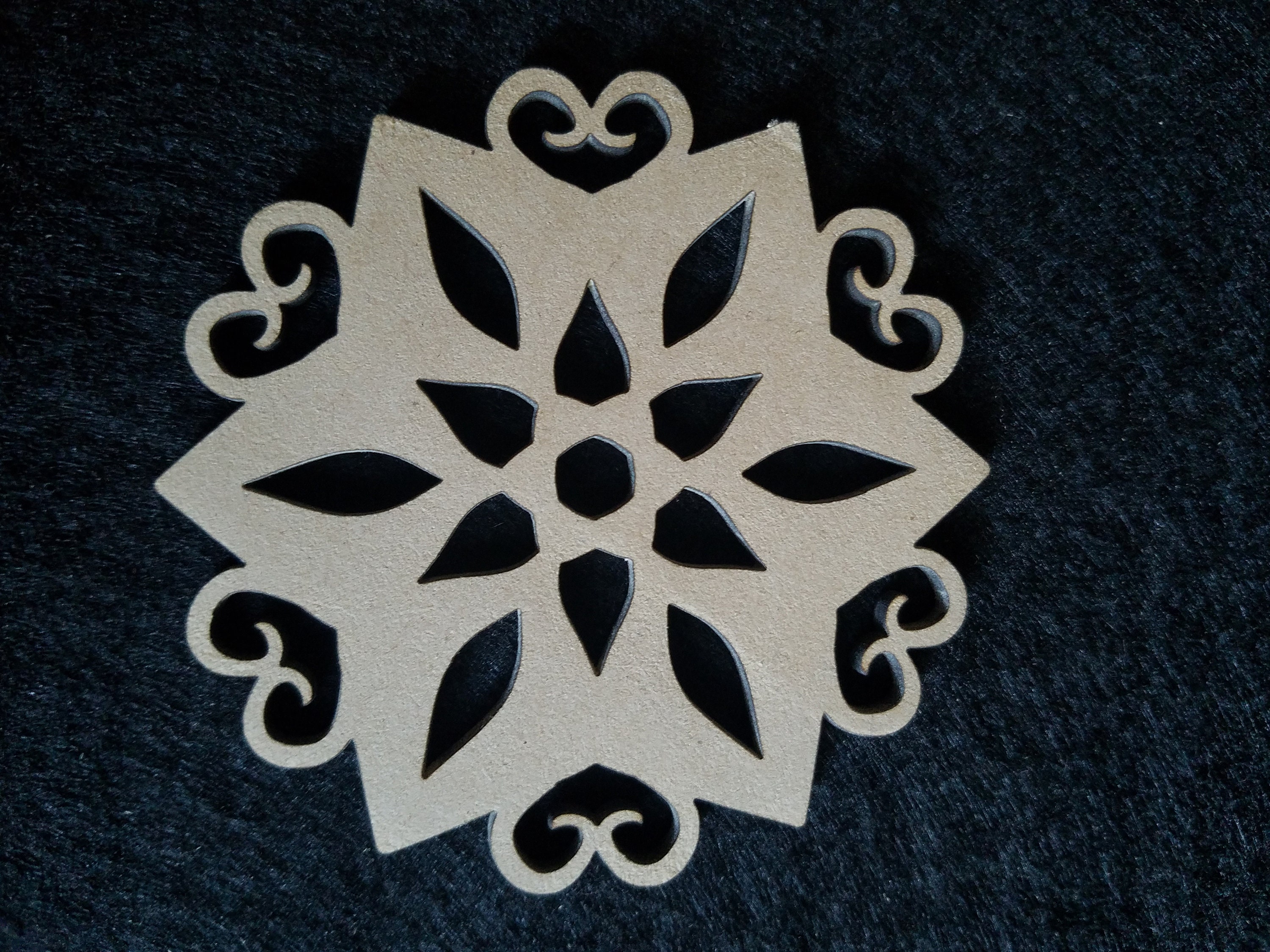 Laser cut Christmas Snowflake Set 2 Etsy.de