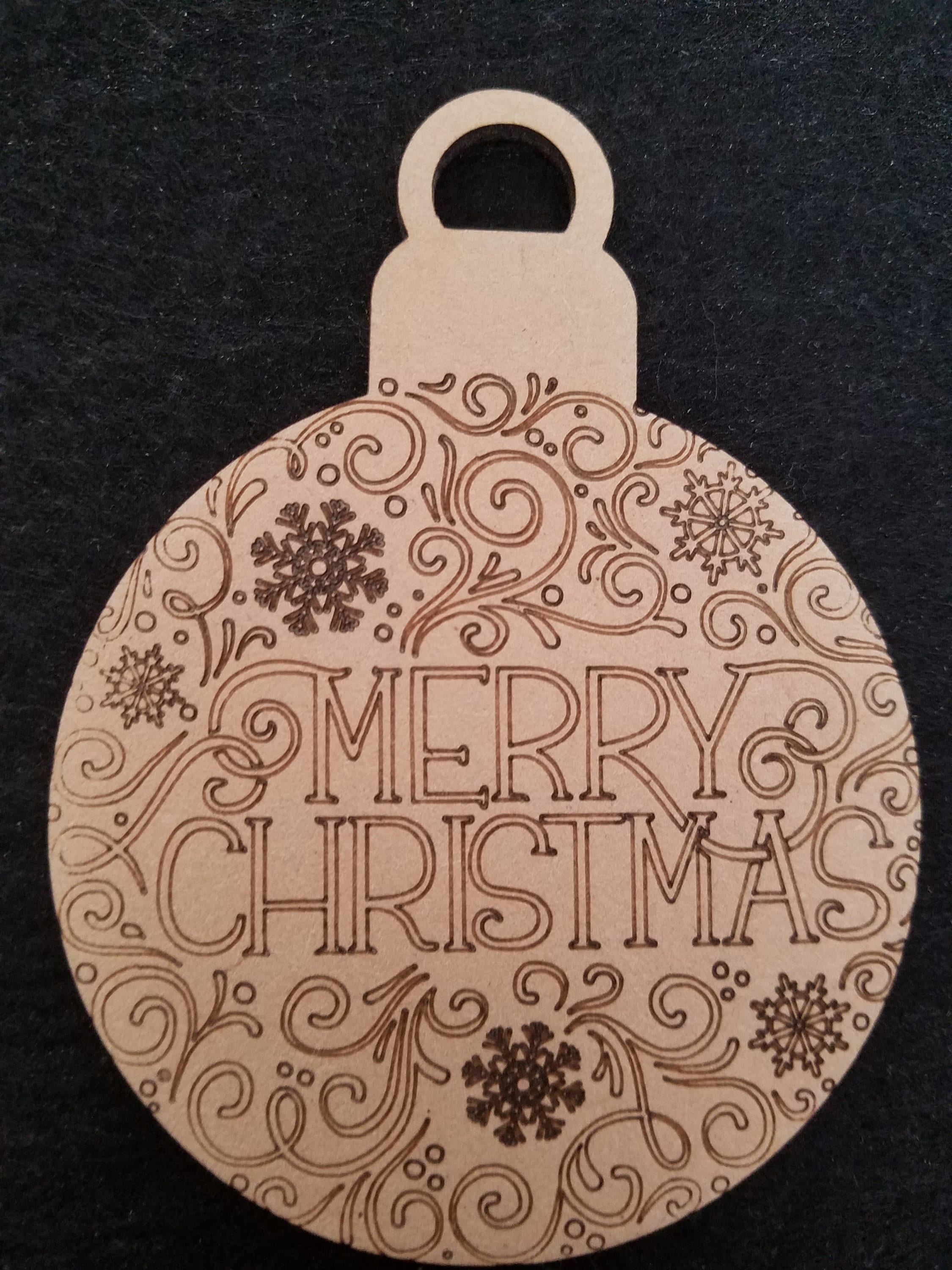 Laser Cut /engraved Wooden Christmas Ornaments Etsy Canada
