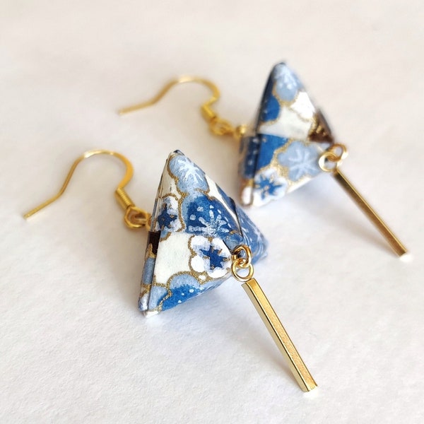 Boucles d'oreilles origami