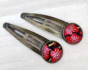 Barrettes papier japonais