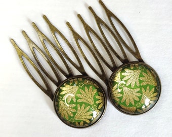 Small Japanese paper hair combs