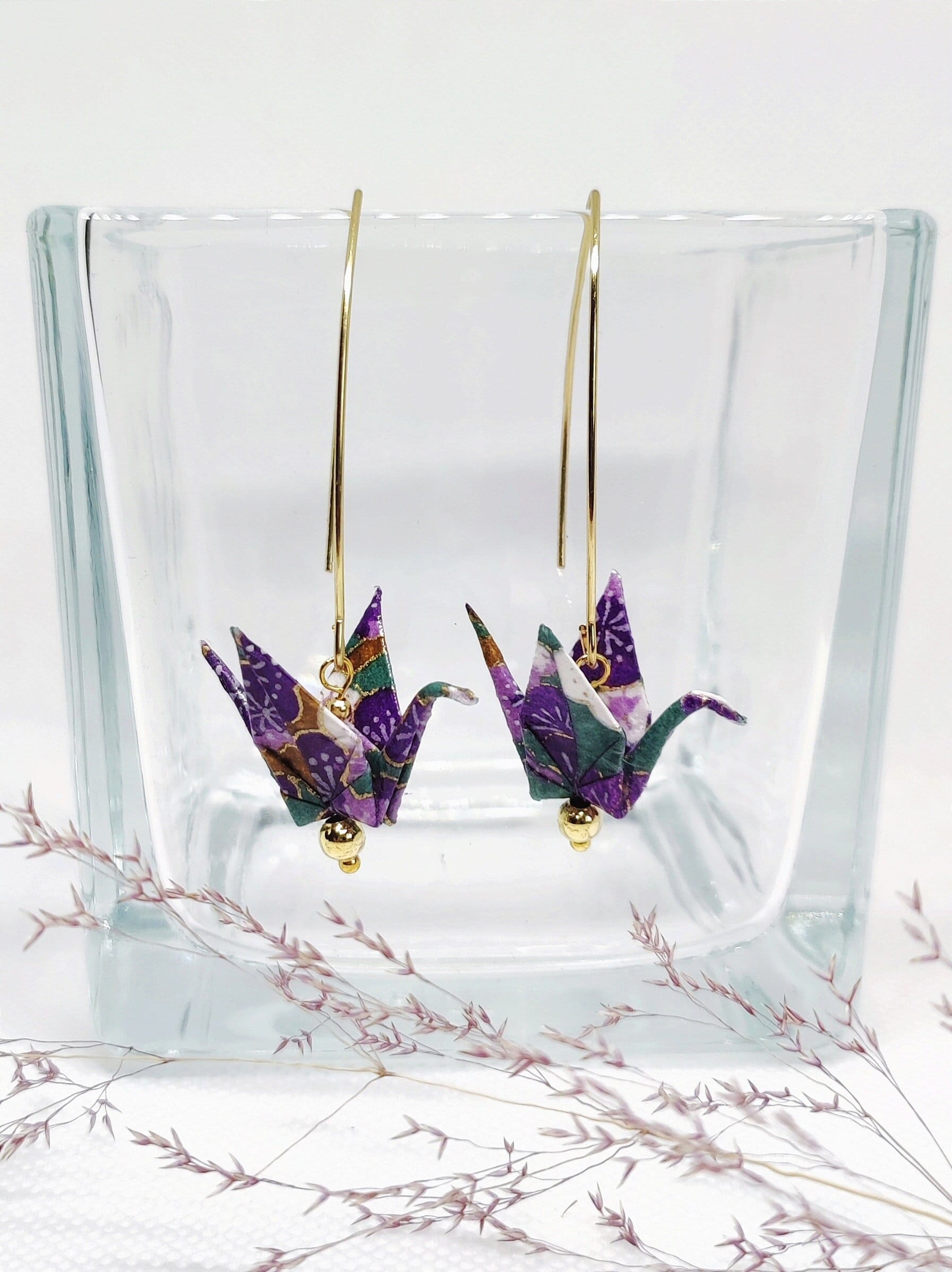 CutieJewelry Origami-Kranich Ohrringe - Elegante Damen Ohrringe Mit Japanischem Motiv | Perfekt Als Geschenk