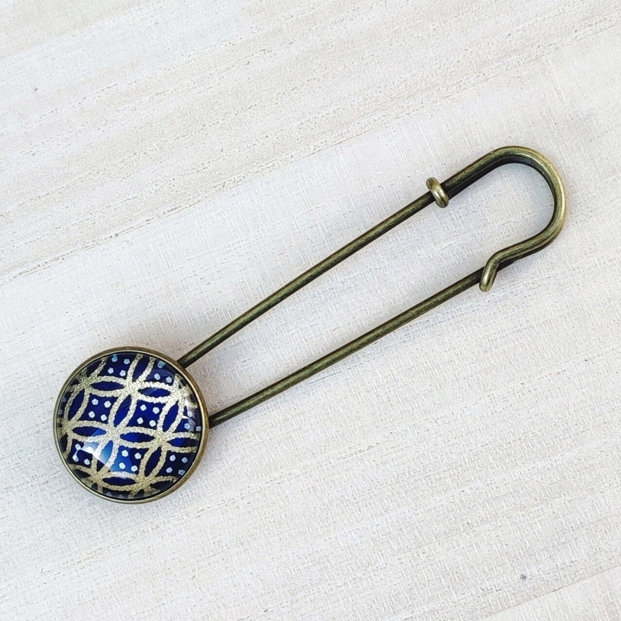 Broche épingle De Sécurité Vintage Ton Or - 7 Cm, Idéale Pour DIY, Artisanat Ou Customisation