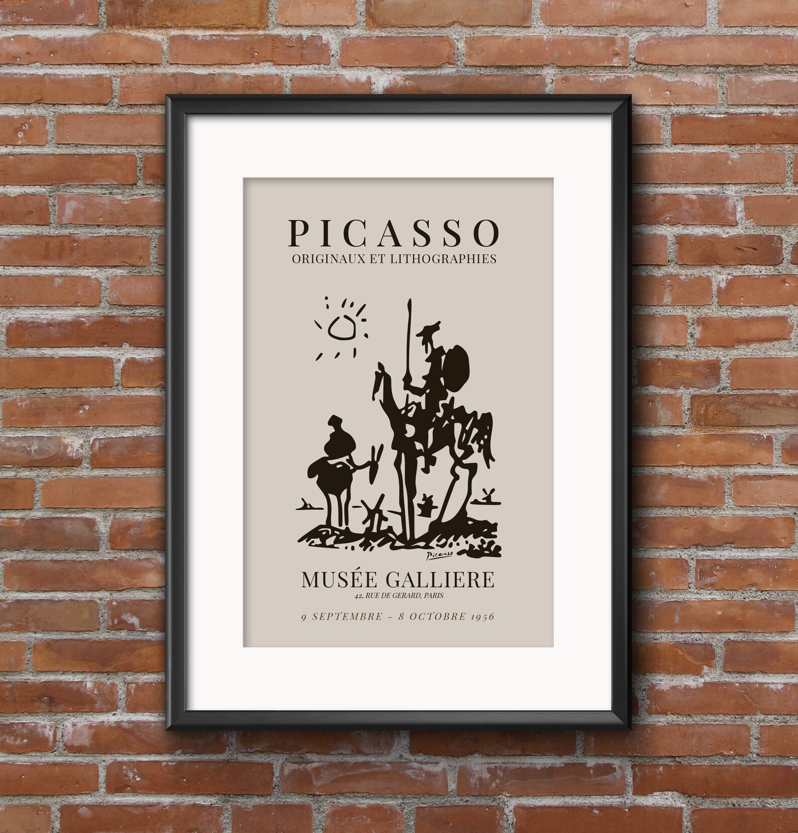 Picasso Don Quixote Printable Poster Wall Art Digital - Etsy