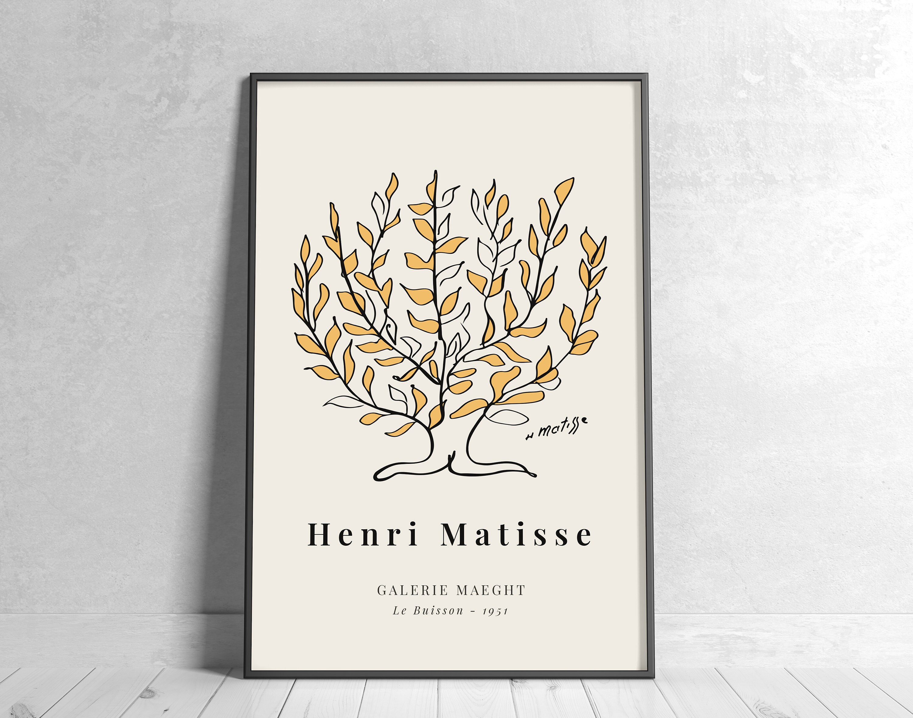 Henri Matisse Le Buisson Printable Poster Wall Art Henri Etsy UK