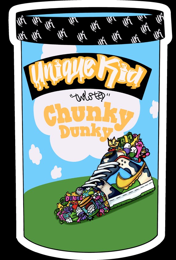 Twisted Chunky Dunky Ice Cream Sticker Etsy