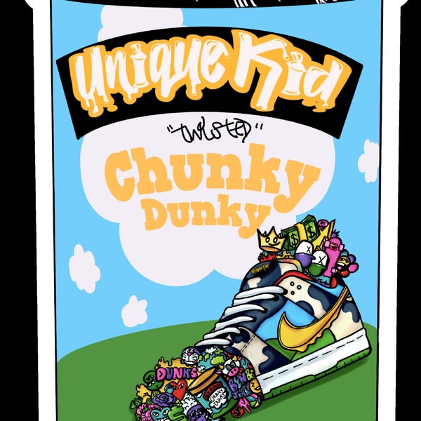 Twisted Chunky Dunky Ice Cream Sticker