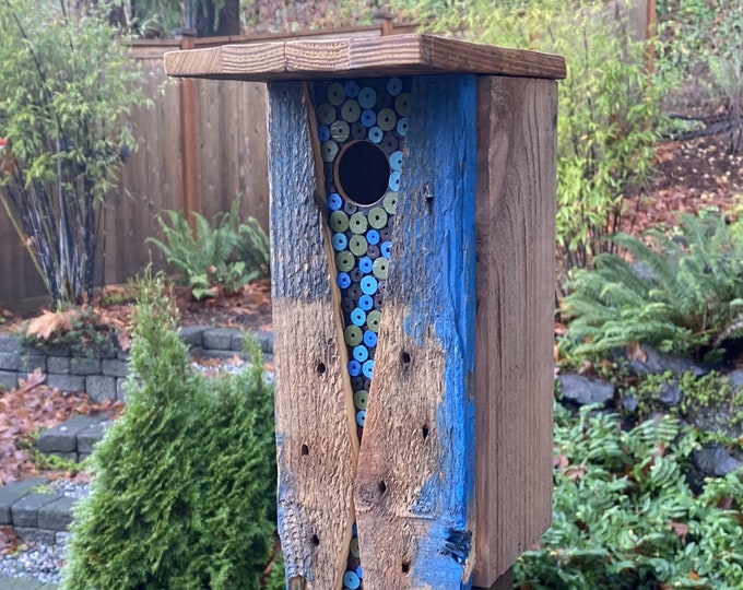 Rustic Handmade Art Cedar Birdhouse