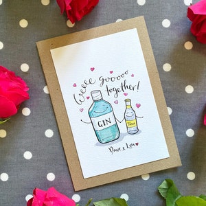 Carte (personnalisée) Nous allons ensemble, comme le gin et le tonic