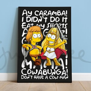 A4 He-Bart and She-Sa print