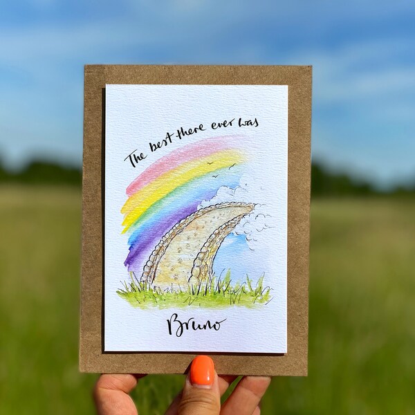 Rainbow Bridge Card - Etsy UK