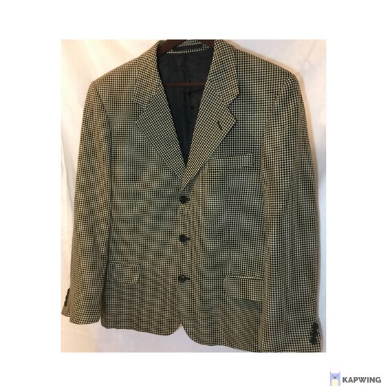 Vintage Oversized Blazer, Wool Blazer, Check blaze