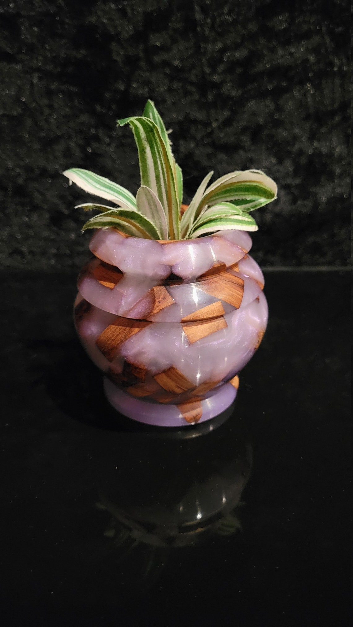 Wood & Epoxy Resin Vase / Plant Vase / Decorative Vase / Small Etsy