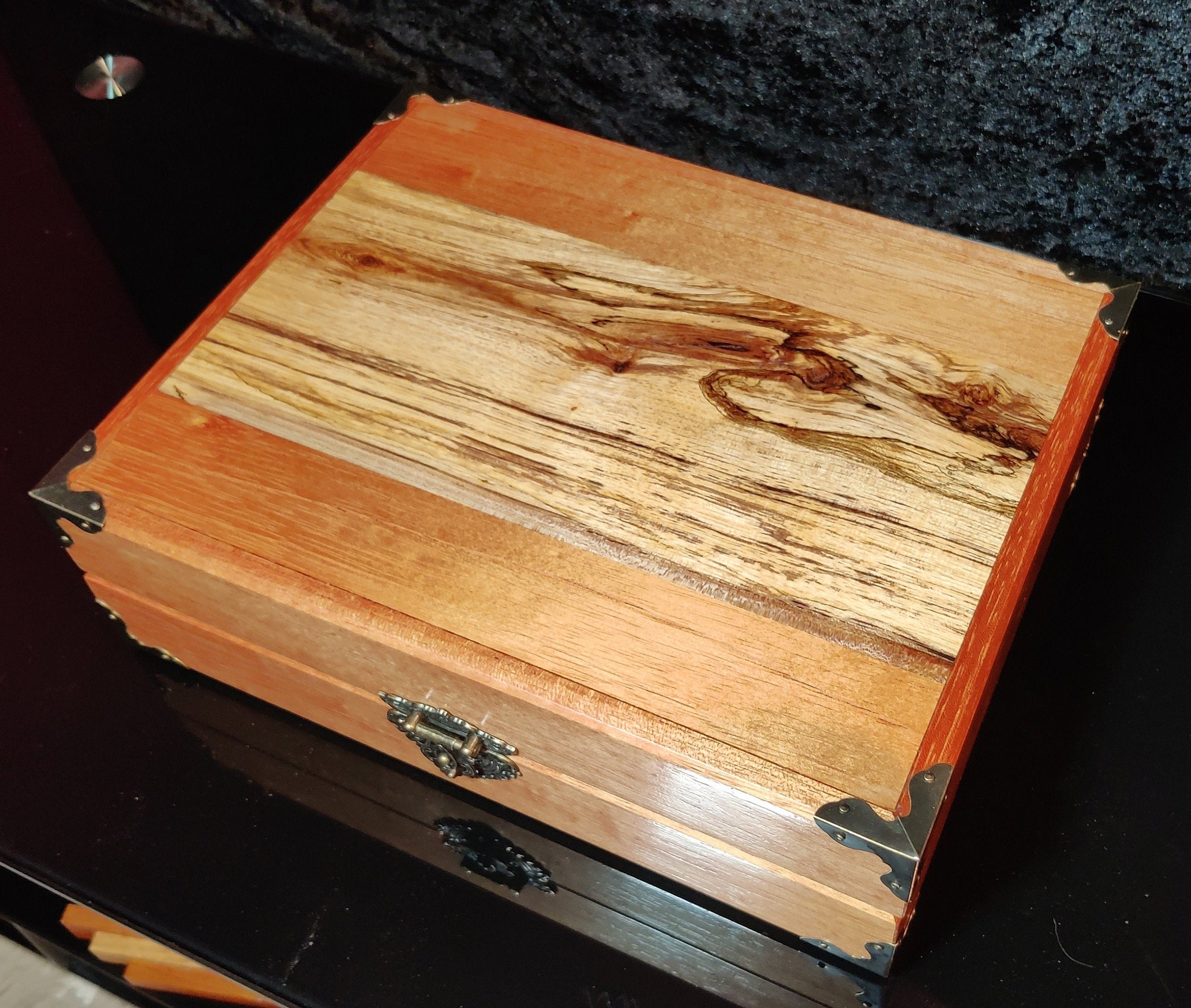 Large Handmade Wooden Keepsake Box / Handcrafted / Reclaimed Etsy