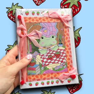 Strawberry Froggy Greeting Card
