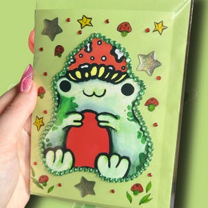Mushroom Froggy Greeting Card