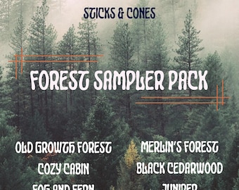 Forest Sampler Pack Incense Sticks, Hand-Dipped (25/50 Pack)