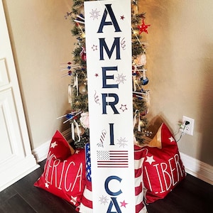 America Patriotic porch sign