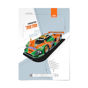 Mazda 787B Limited Edition High-Quality Print | Gift For Petrolhead | Le Mans | Race Car Print | Motorsport Art