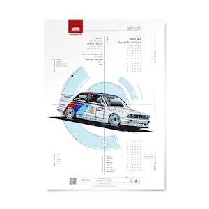 BMW E30 M3 Sport Evolution DTM Limited Edition High-Quality Print | Gift For Petrolhead | Gifts For Him | Race Car Print | Motorsport Art