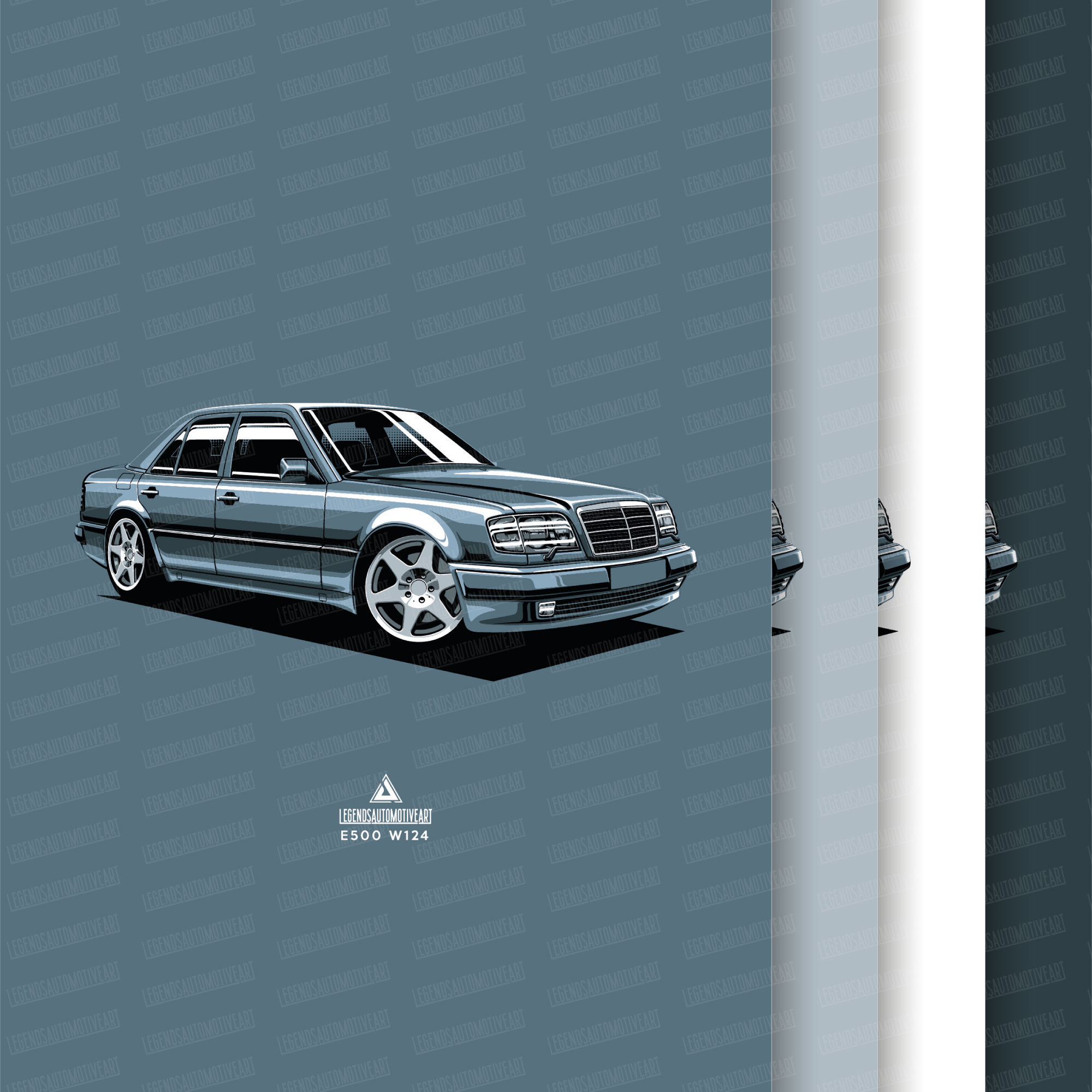 Mercedes E500 W124 Digital Illustration/ Gift for Petrolhead / Gifts for  Him / First Car / Classic Car Print / Wall Art/ Car Poster 