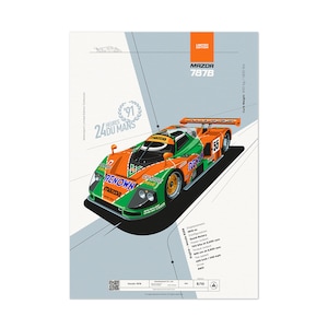 Mazda 787B (Limited Edition) - SIGNED by GACHOT & HERBERT! | Le Mans | Motorsport Art