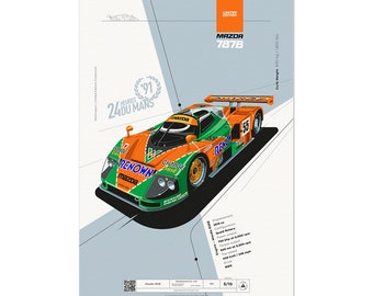 レーシング 1991 ルマン優勝車 マツダ 787b サイドドア 3D ガレージ