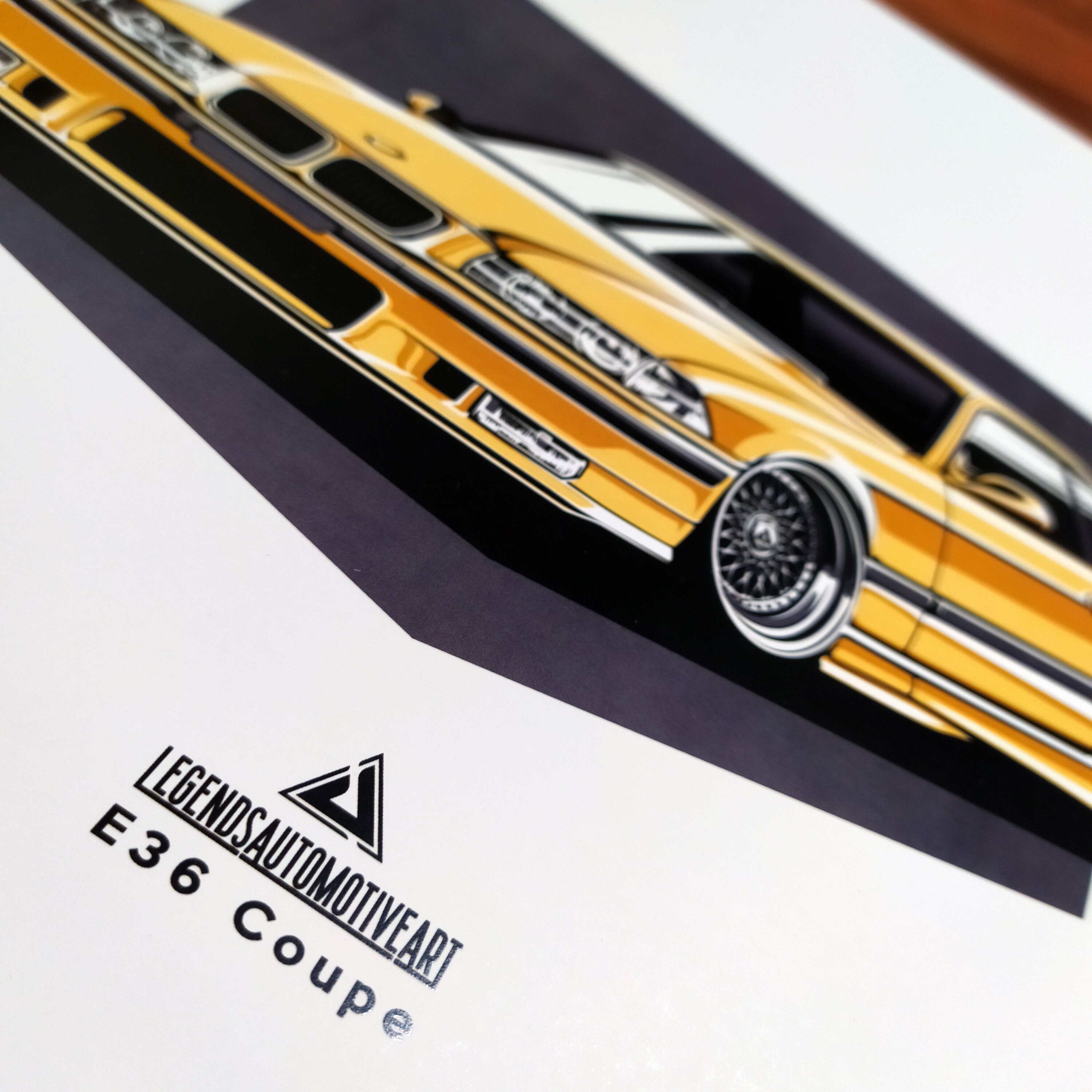 BMW E36 Coupe - Digital Illustration / Gift for Petrolhead / Gifts for ...