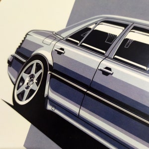 Mercedes-Benz E500 W124 Poster Print Vector illustrations Gift image 8