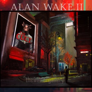 Alan Wake II poster, donkere plaats kunstprint
