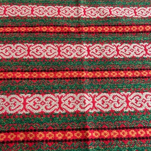 Vintage wool mix fabric 70s, new old stock. Mid Century