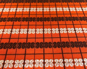 Vintage fabric 70s Vibrant Colors Upholstery Curtains  Groovy
