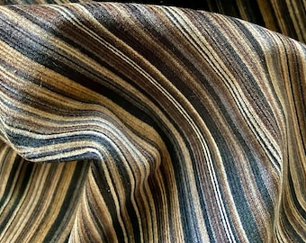 Velvet vintage, brown with stripes, cotton. 1.40 m x 85 cm