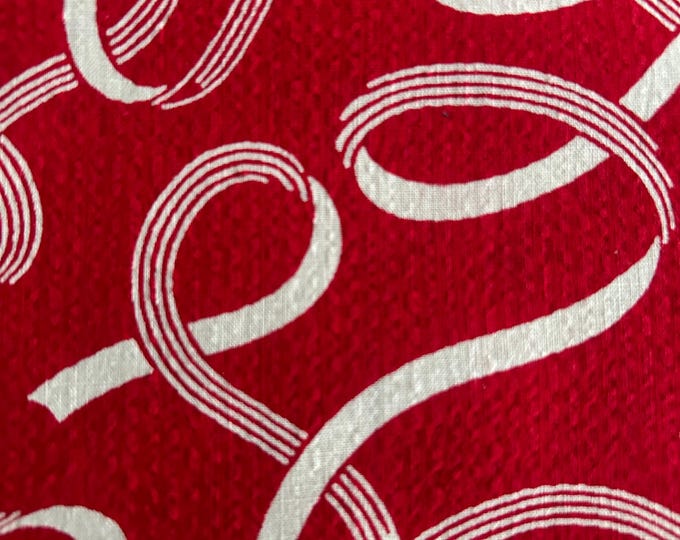 Rarest Cloth Very Rare Fabric Cut From 1930s. Perfect Condition, Seersucker Red ...