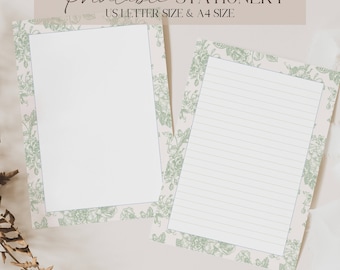 Briefpapier Blumen Briefpapier: Vintage Briefpapier zum Verkauf (Digitaler Download)