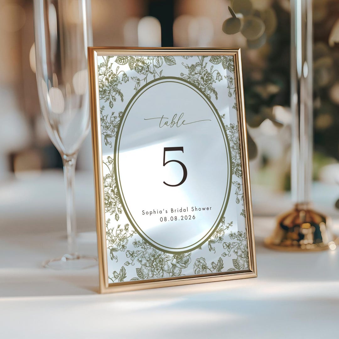 Wedding Table Number Display Card Design Template Digital Download ...