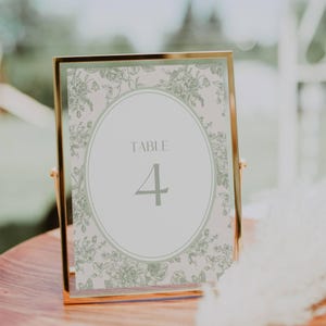 Carte de numéro de table vert sauge Décoration de table de douche nuptiale Modèle de numéro de table de mariage Fête événement Table numéro signe Décoration de table de baby shower