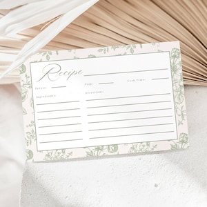 Modèle de livre de recettes imprimable pour la douche nuptiale Cartes de recettes pour la mariée Jeu de douche pour le mariage Livre de recettes imprimable Livre de recettes de mariage