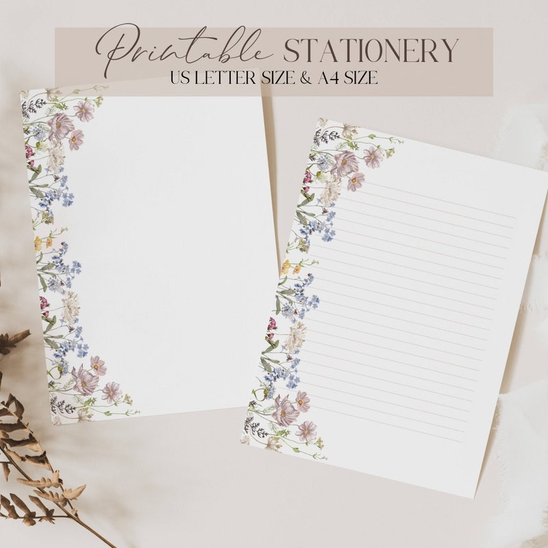 Printable Stationery Etsy